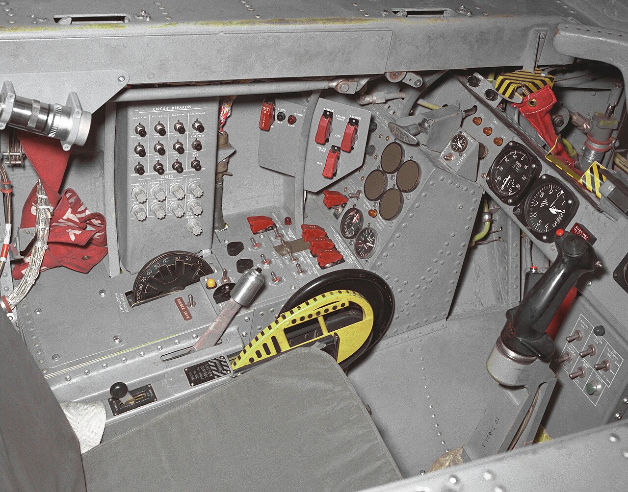 Left-side cockpit instrument panel of the M2-F2